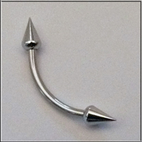 Curved Barbell mit Rundungen an den Spitzen